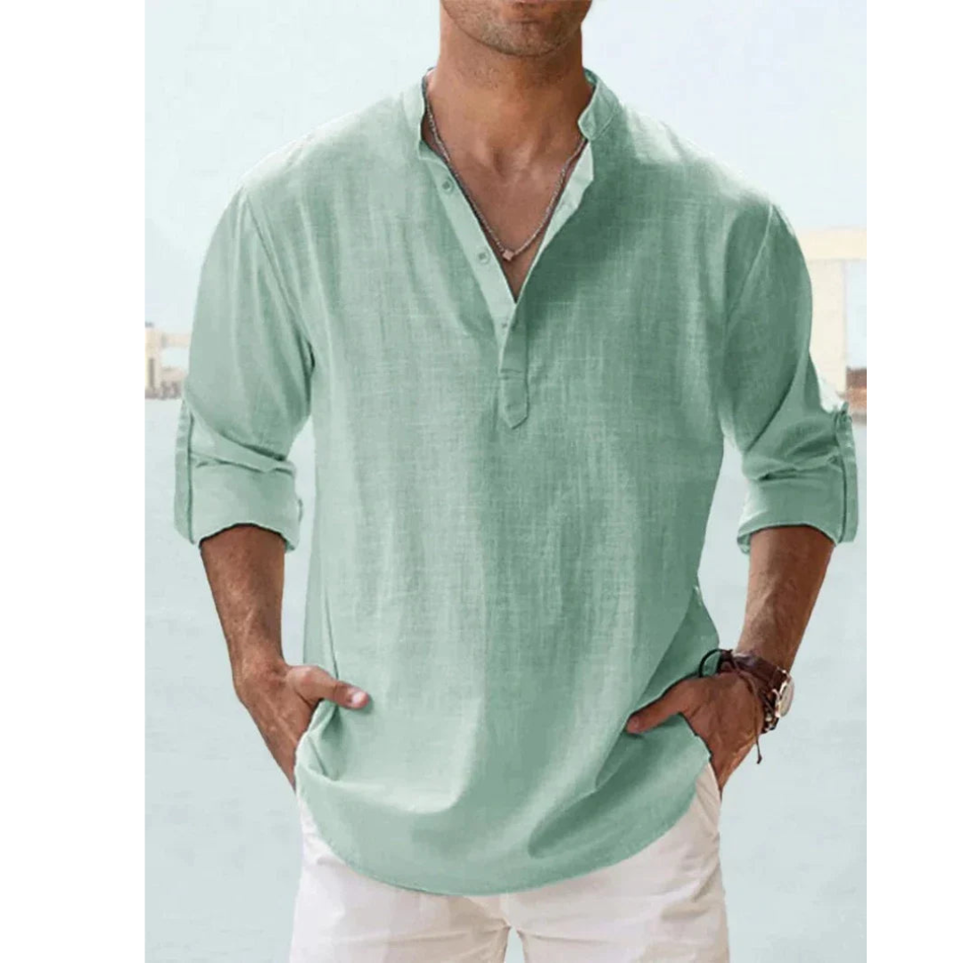 Men's Breathable Linen Shirt | Elegant &amp; Lightweight 