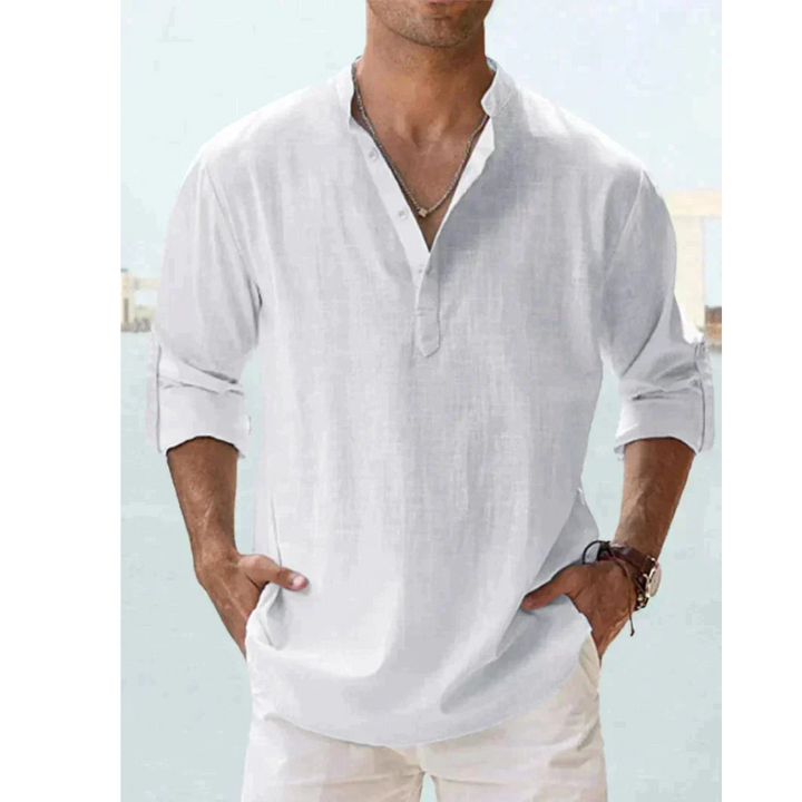 Men's Breathable Linen Shirt | Elegant &amp; Lightweight 