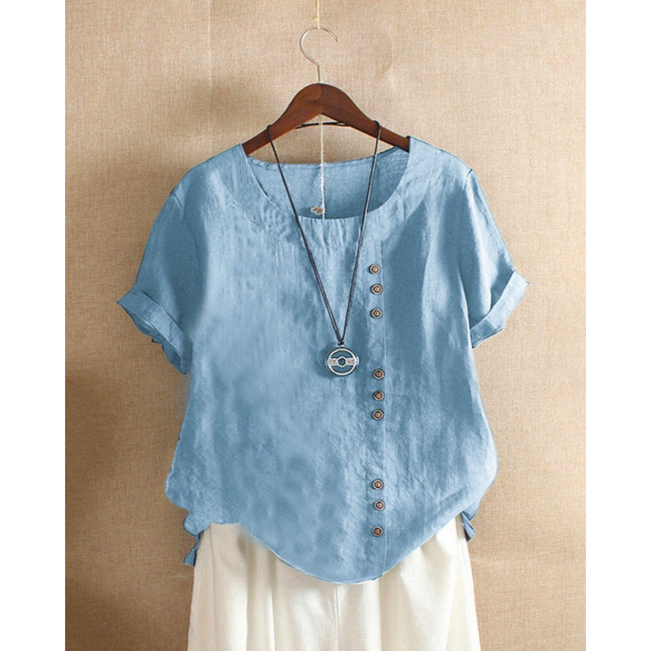 Blouse Femme Chic à Manches Courtes | Élégante et Confortable