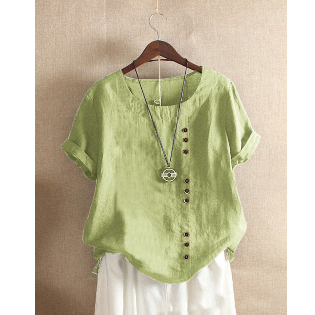 Blouse Femme Chic à Manches Courtes | Élégante et Confortable