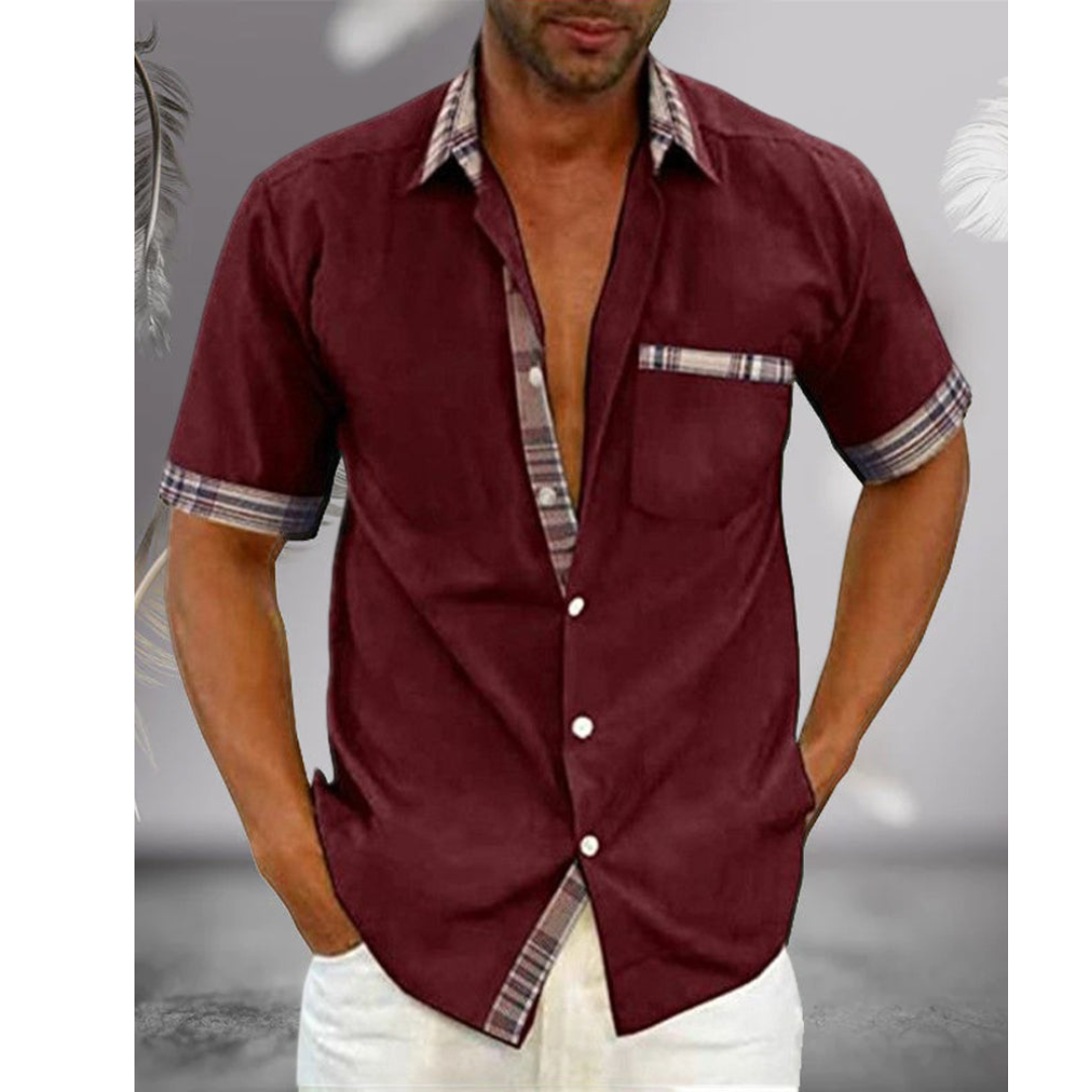 Men's Classic Short Sleeve Shirt | Breathable Elegant
