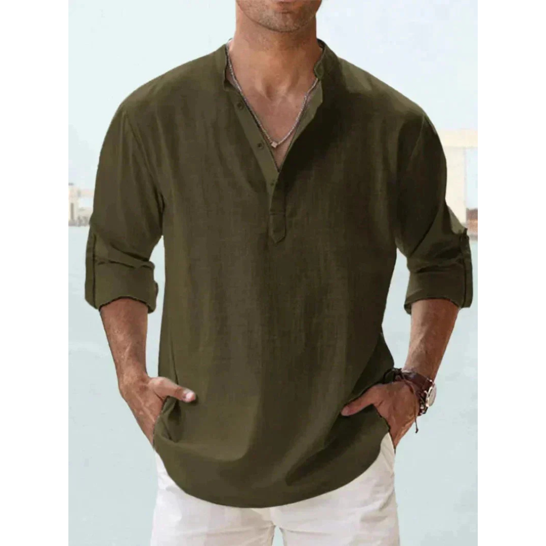 Men's Breathable Linen Shirt | Elegant &amp; Lightweight 