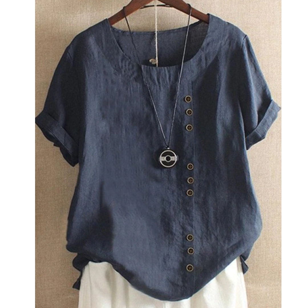 Blouse Femme Chic à Manches Courtes | Élégante et Confortable