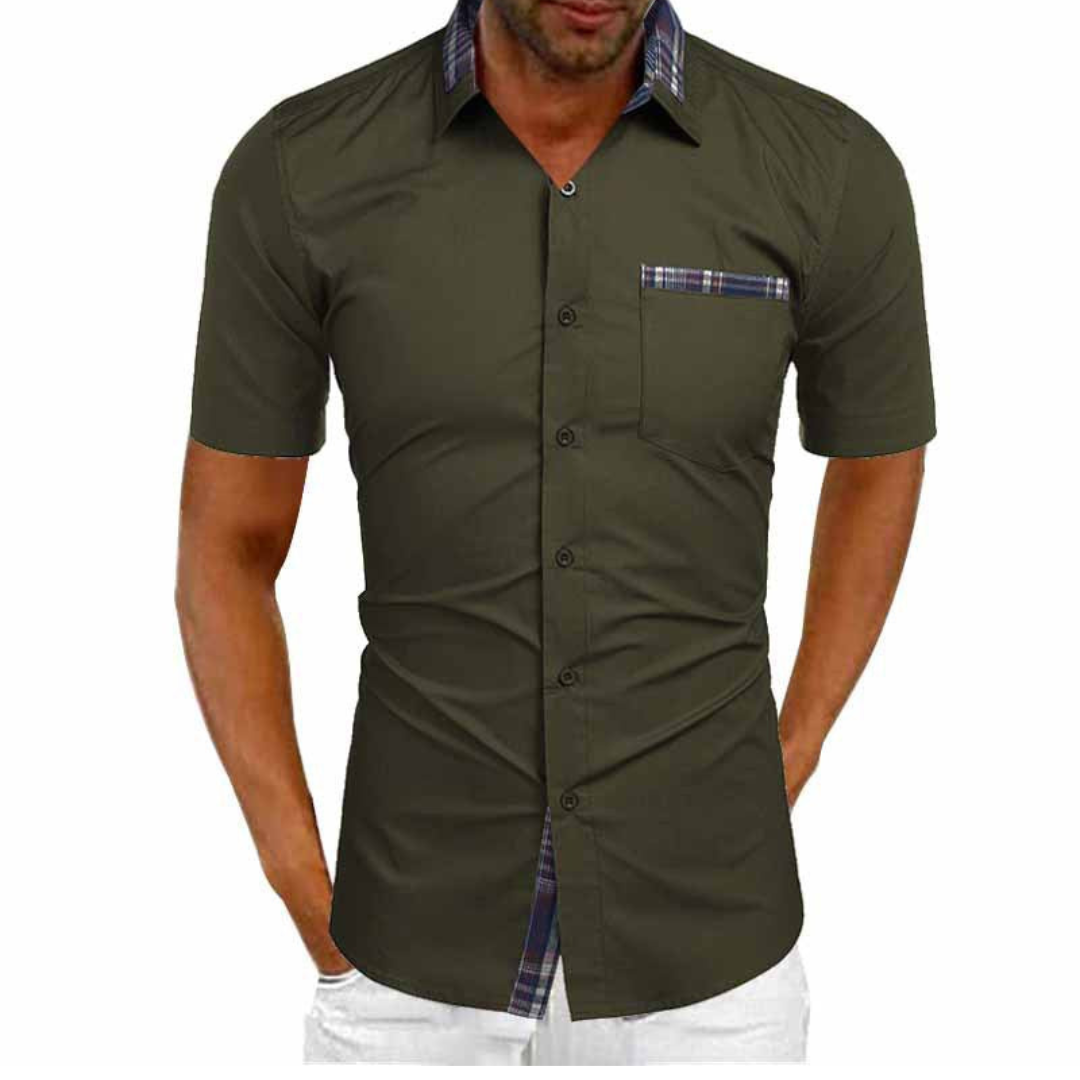 Men's Classic Short Sleeve Shirt | Breathable Elegant