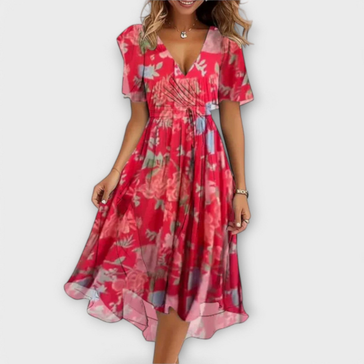 Damenkleid mit V-Ausschnitt | Figurbetont &amp; Atmungsaktiv