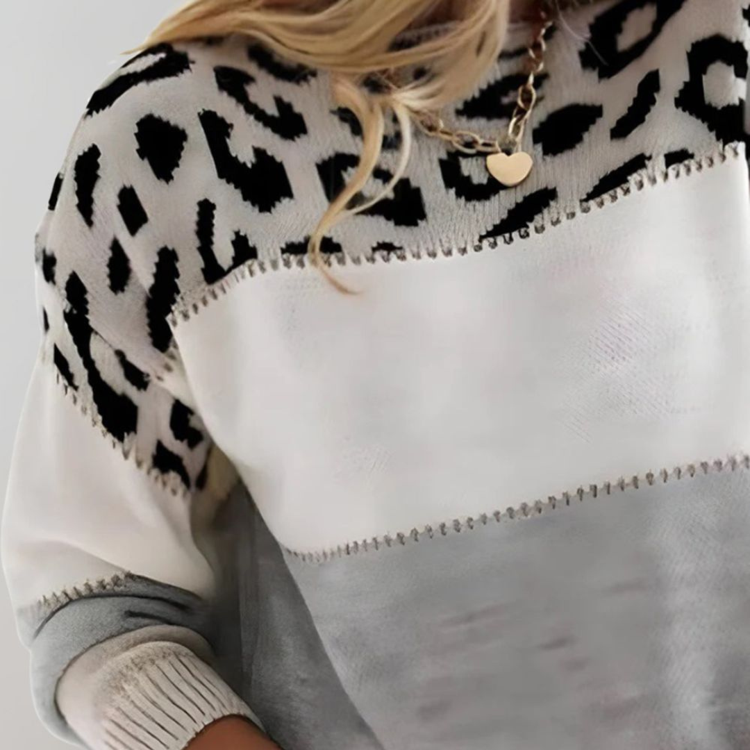 Pull Femme en Maille Léopard | Doux & Tendance