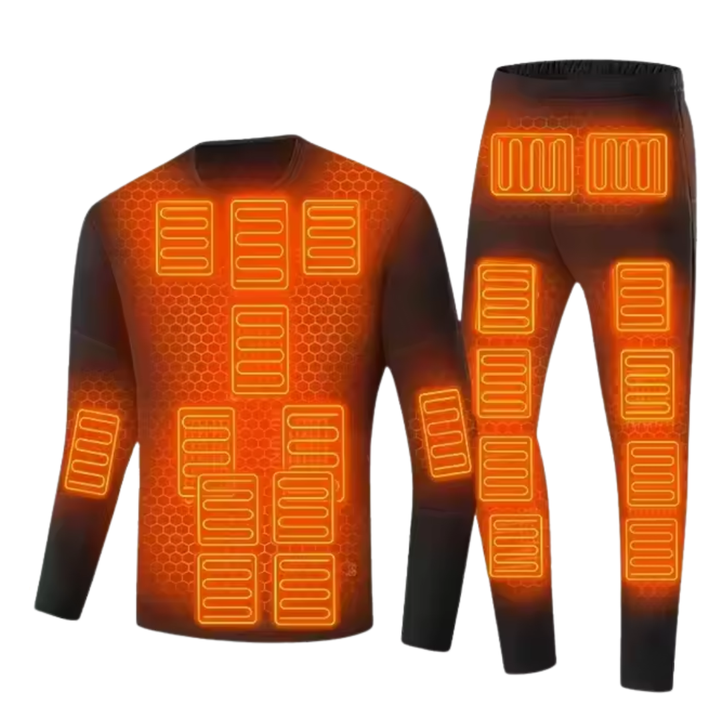 Ensemble de sous-vêtements chauffants - ThermoGrid - Alimentation USB - Couches thermiques