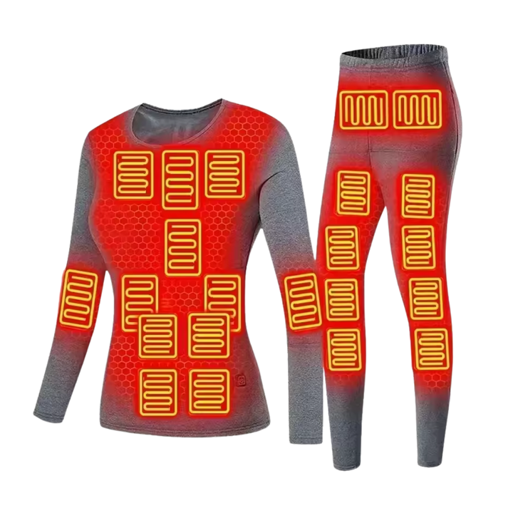 Ensemble de sous-vêtements chauffants - ThermoGrid - Alimentation USB - Couches thermiques