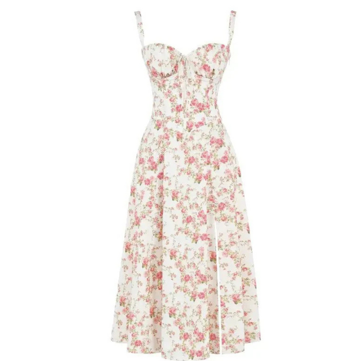 Robe Midi Kiana à Corset | Élégance et Silhouette Féminine