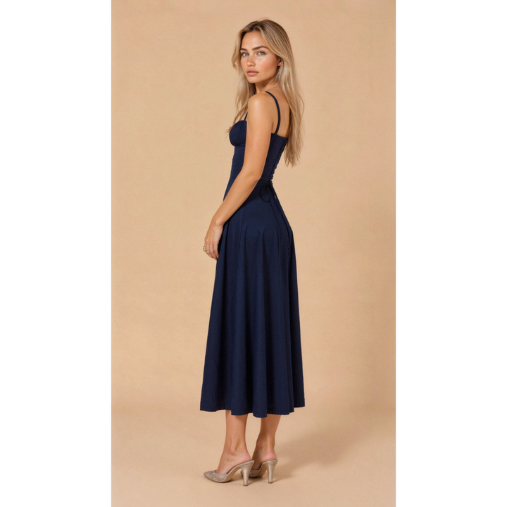 Robe Midi Kiana à Corset | Élégance et Silhouette Féminine