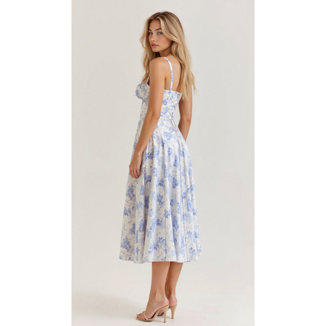 Robe Midi Kiana à Corset | Élégance et Silhouette Féminine