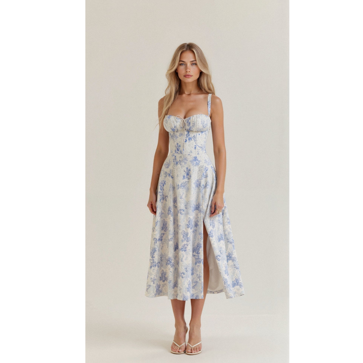 Robe Midi Kiana à Corset | Élégance et Silhouette Féminine