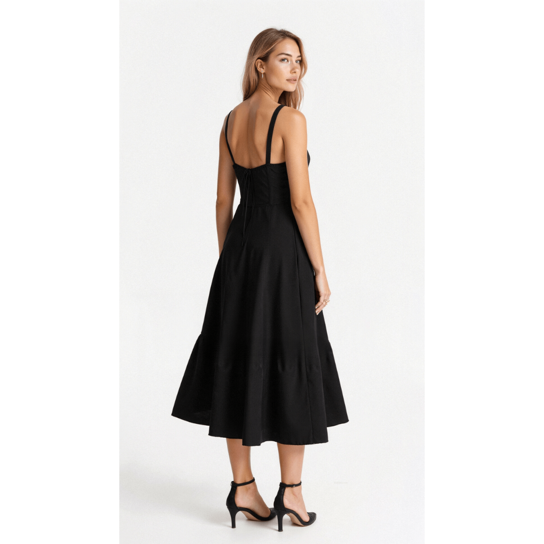 Robe Midi Kiana à Corset | Élégance et Silhouette Féminine