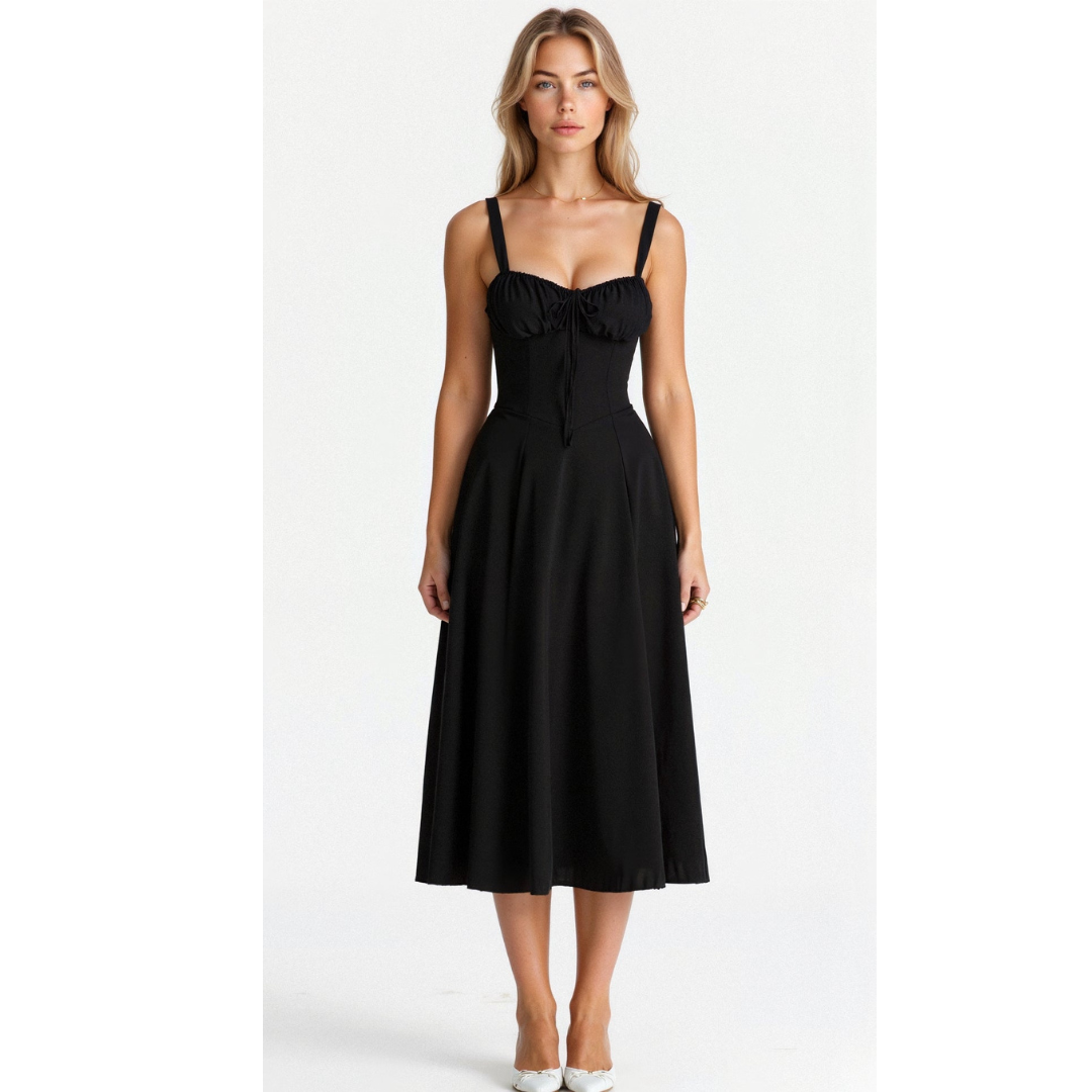 Robe Midi Kiana à Corset | Élégance et Silhouette Féminine