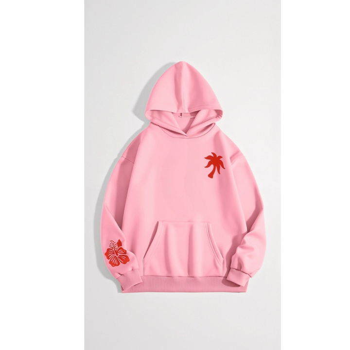 Sweat à Capuche Brodé Abigail | Touche Tropicale au Quotidien