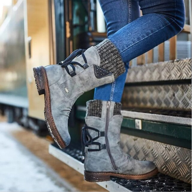 Women's mid-calf winter boots | lace details