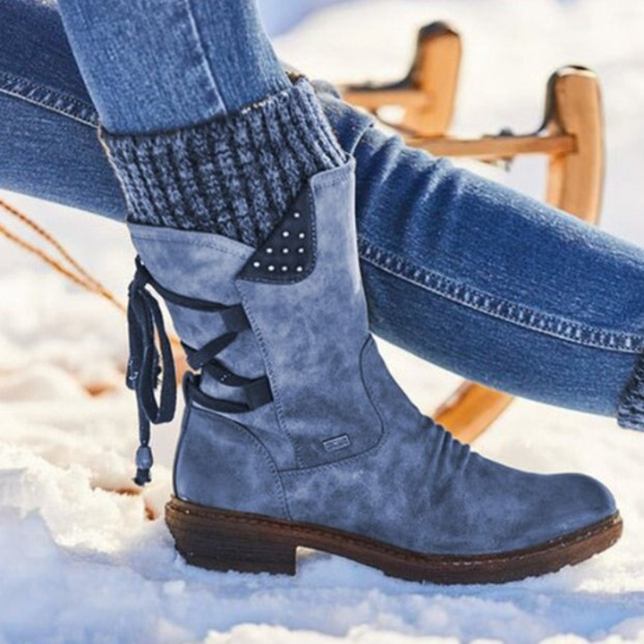 Women's mid-calf winter boots | lace details