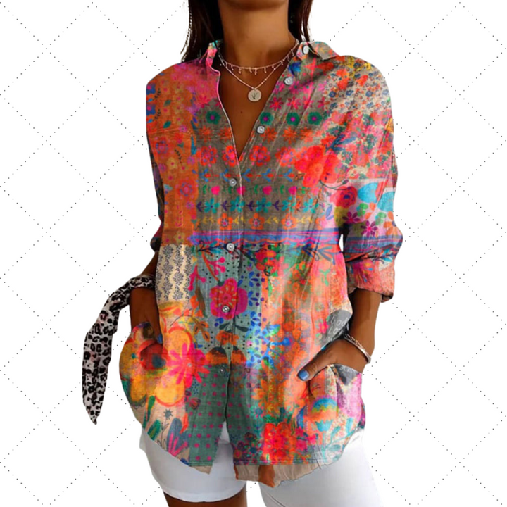 Women's Floral Button-Down Shirt | Lightweight