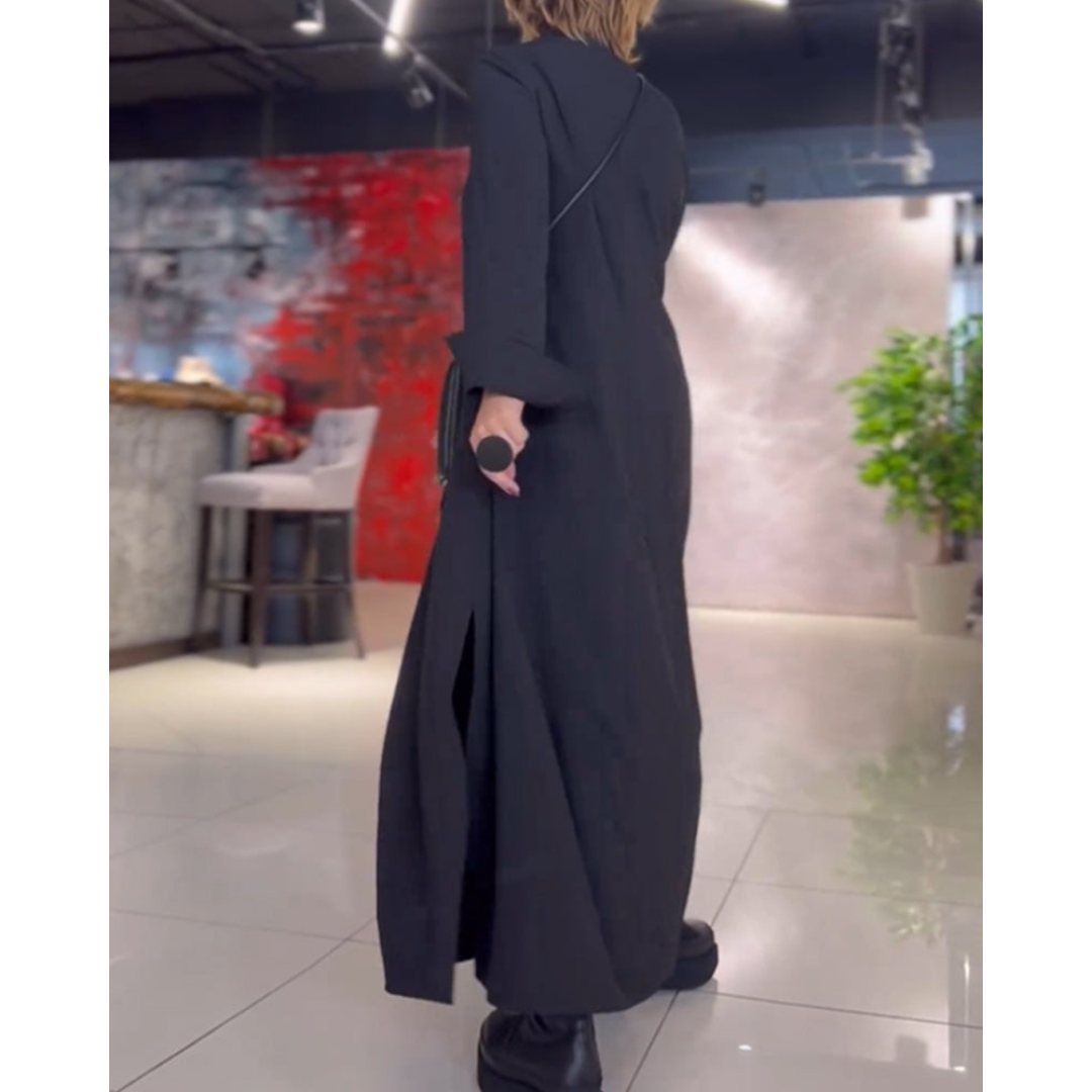 Robe Chemise Maxi Matilda | Élégance Décontractée avec Col Revers