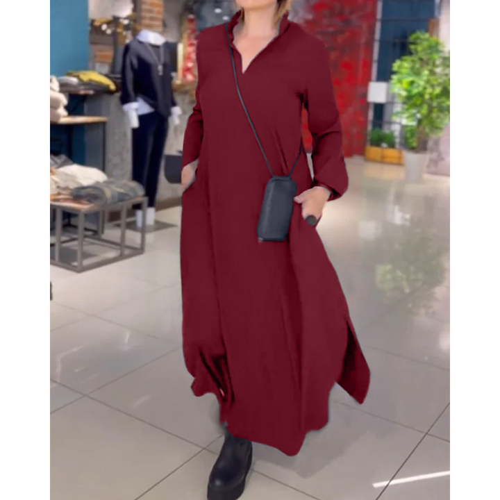 Robe Chemise Maxi Matilda | Élégance Décontractée avec Col Revers