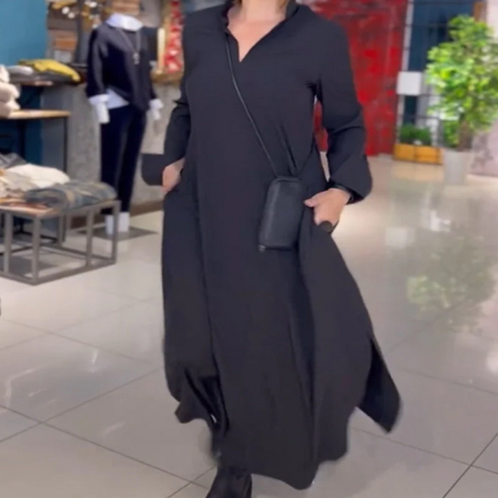 Robe Chemise Maxi Matilda | Élégance Décontractée avec Col Revers