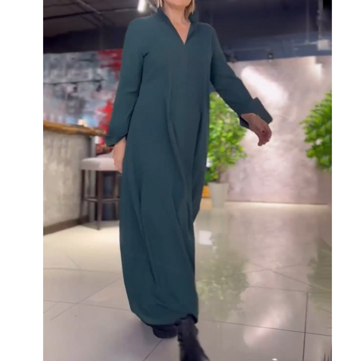 Robe Chemise Maxi Matilda | Élégance Décontractée avec Col Revers
