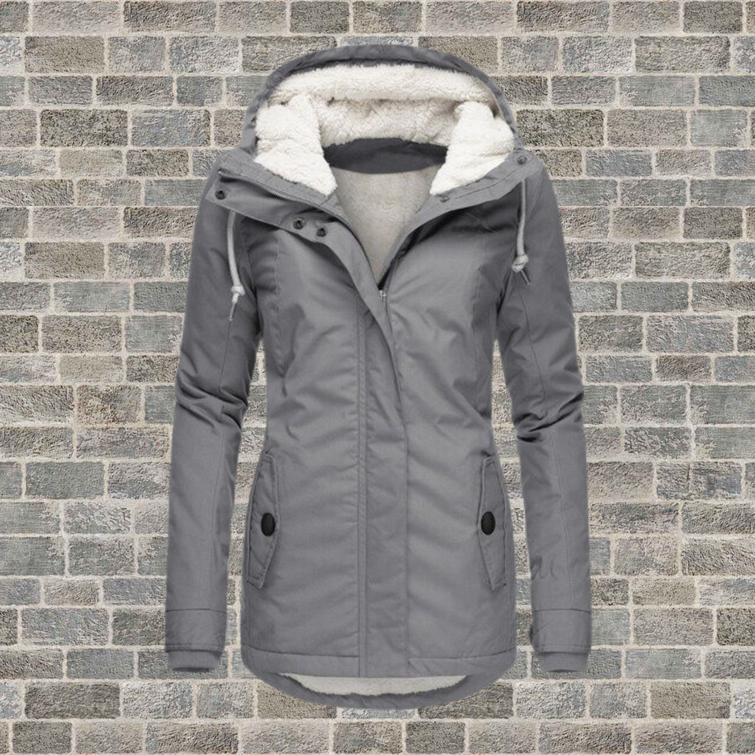 Parka Plissée Élégante pour Femme | Avec Capuche