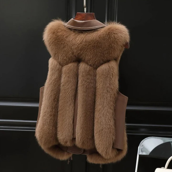 Gilet En Fausse Fourrure Luxueux Pour Femme | Ajustable
