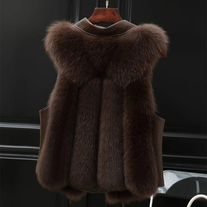 Gilet En Fausse Fourrure Luxueux Pour Femme | Ajustable