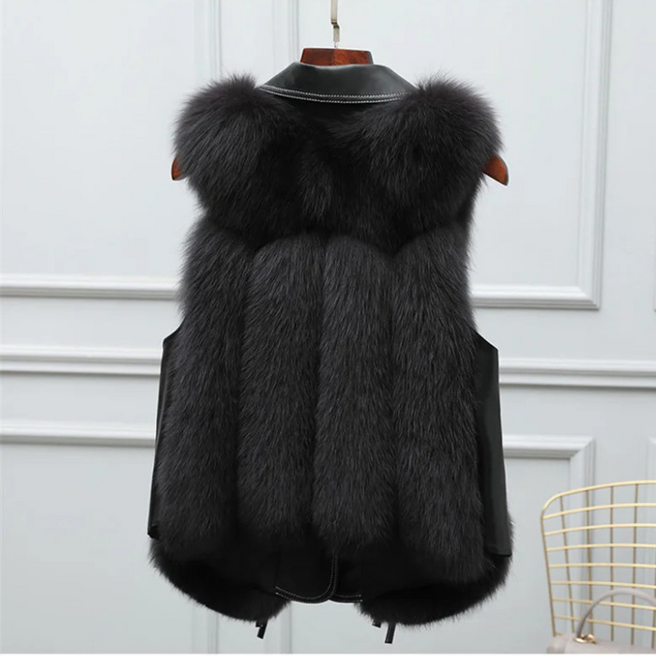 Gilet En Fausse Fourrure Luxueux Pour Femme | Ajustable