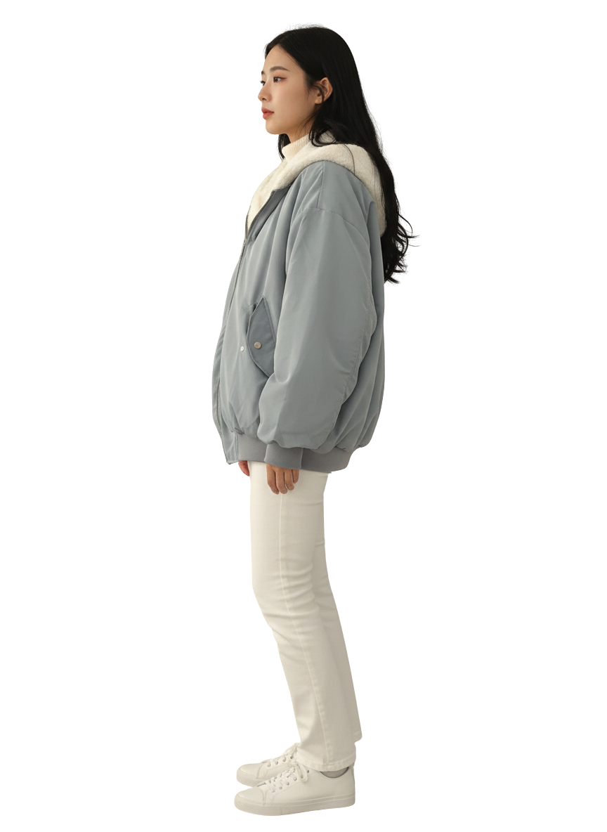 Veste à capuchon réversible pour femmes