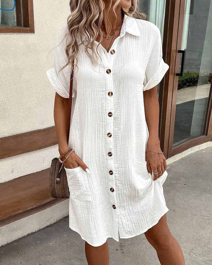 Andrea | Robe Polo Oversize en tissu tissé