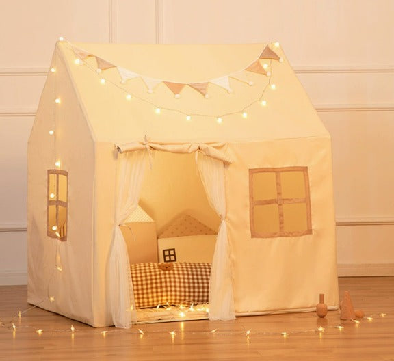Grande maisonnette d'intérieur pour enfants avec lumières féériques