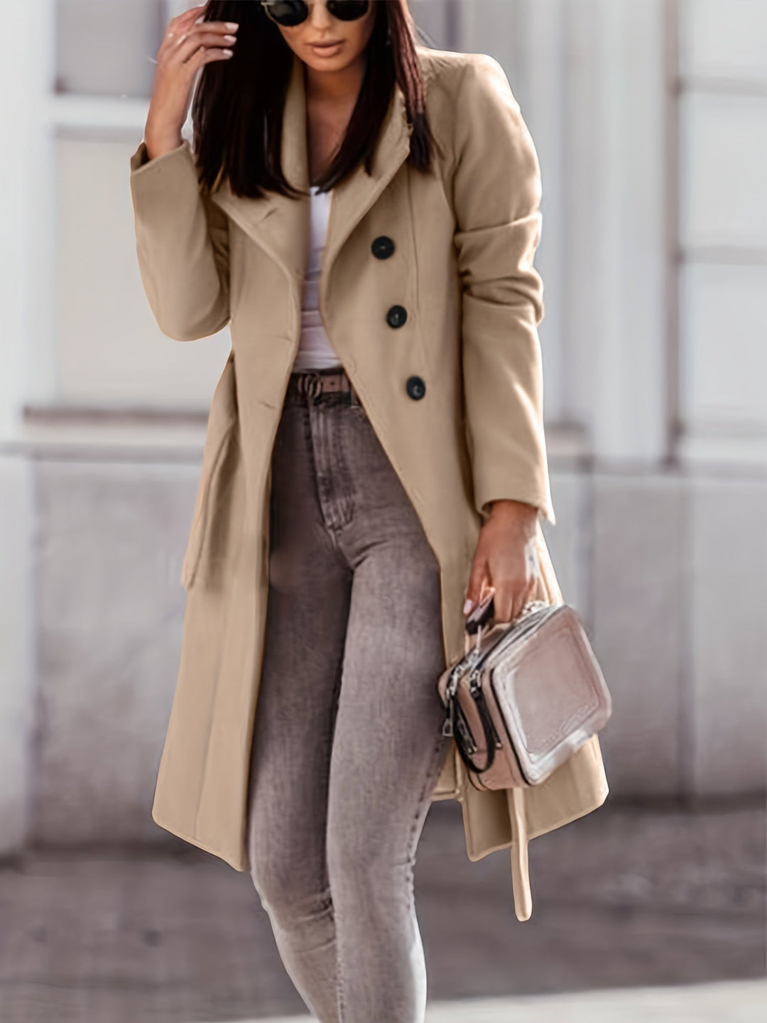 Women's Double Breasted Trench Coat 