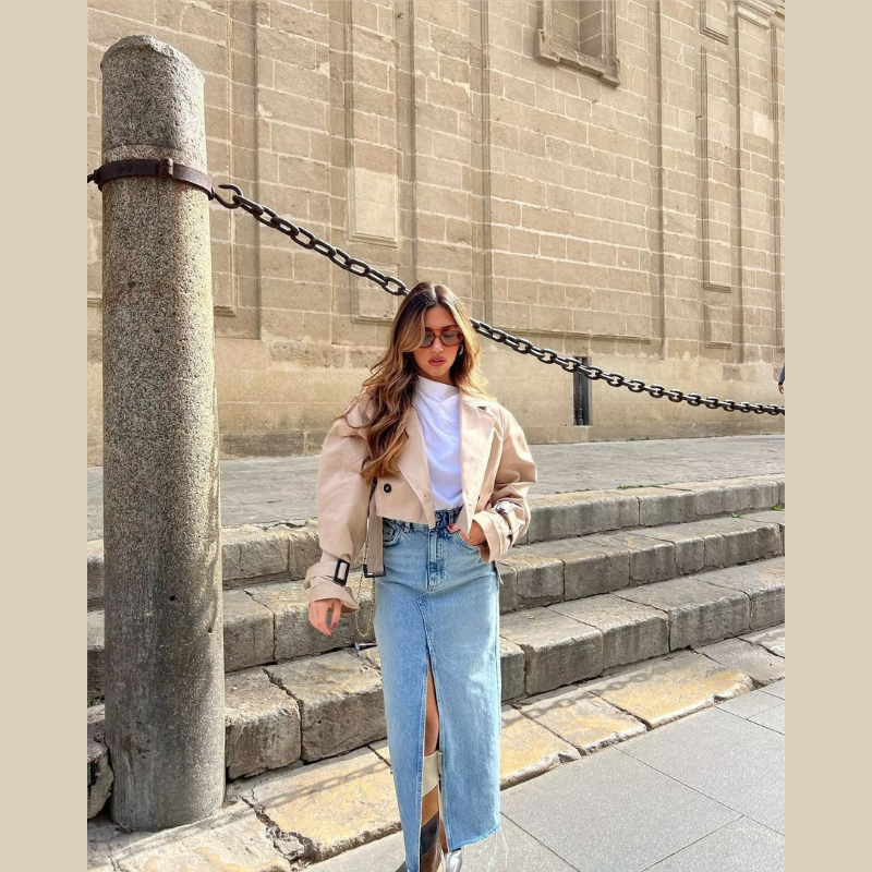 Women's Short Trench Coat – Transitional Seasons