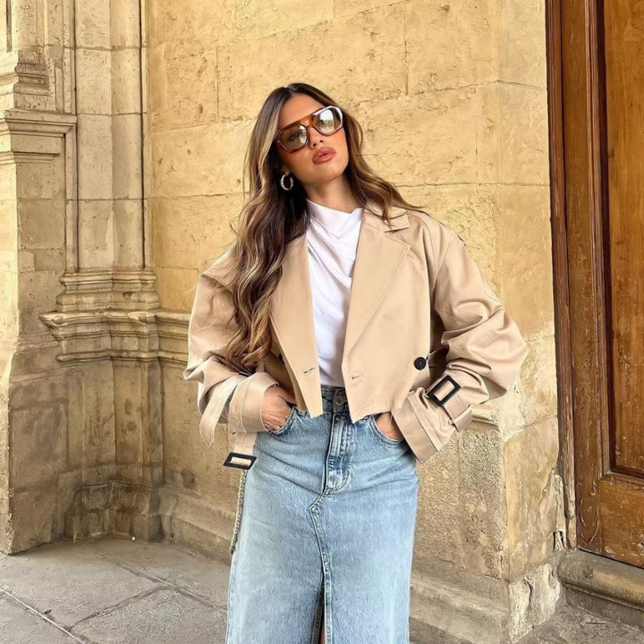 Women's Short Trench Coat – Transitional Seasons