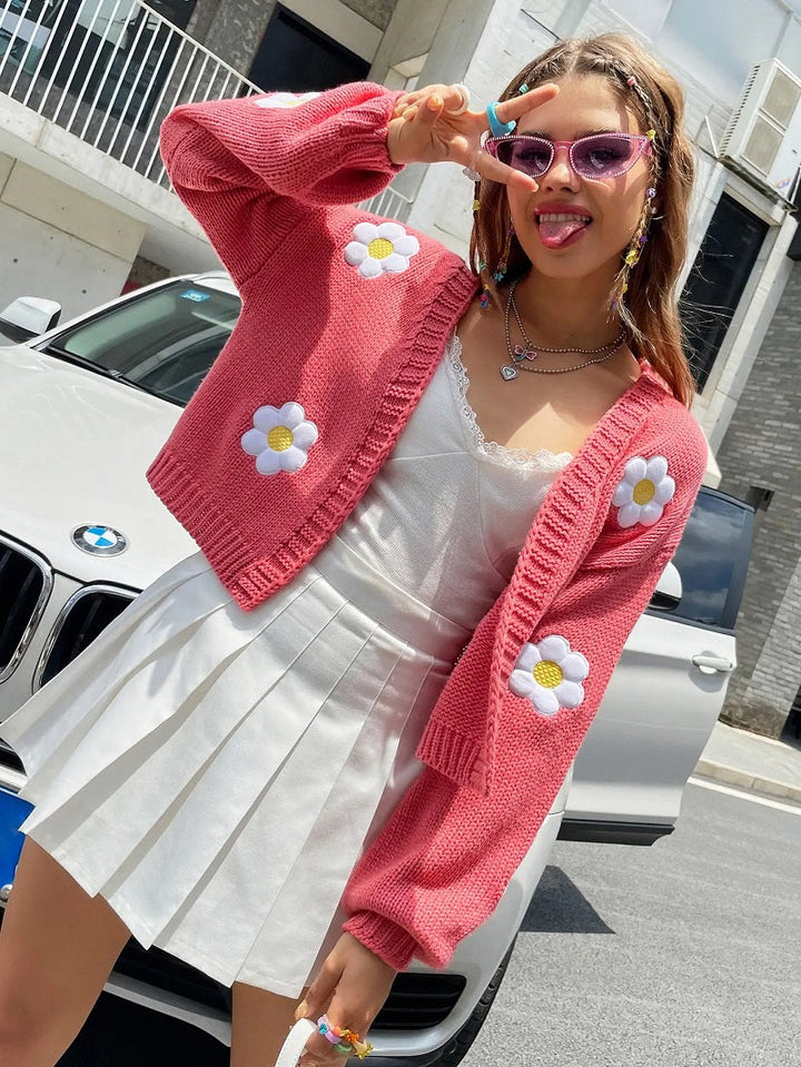 Women's Floral Knit Vest | Elegant &amp; Cozy