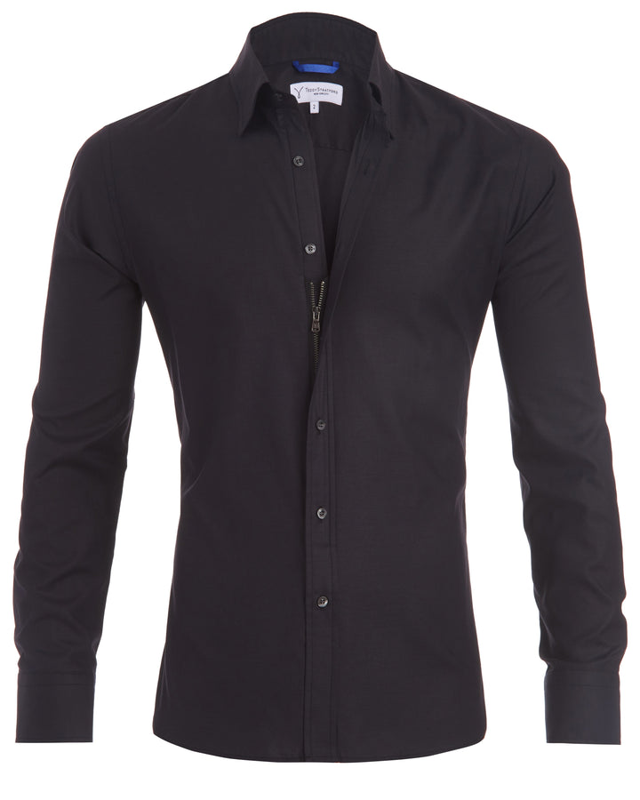 Men's Slim Fit Shirt | Hidden Zip Closure