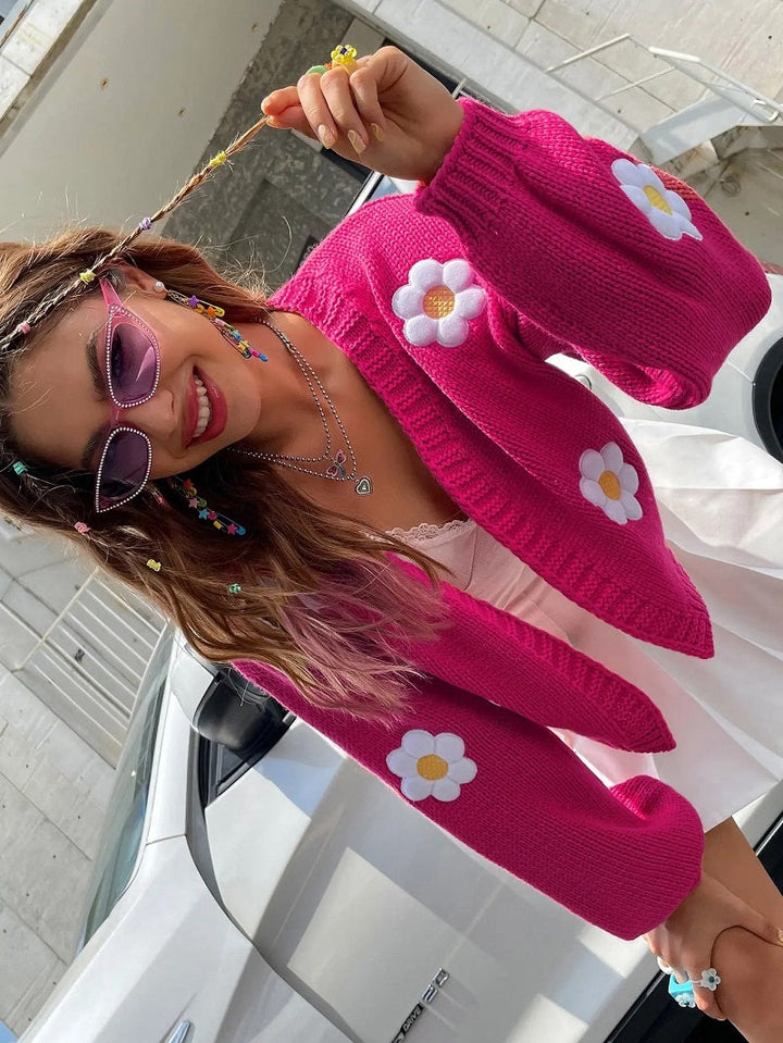 Women's Floral Knit Vest | Elegant &amp; Cozy