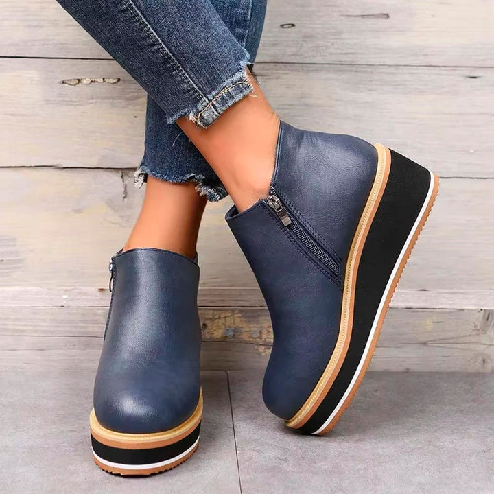 Sofia | Chaussures en cuir zippées, design élégant
