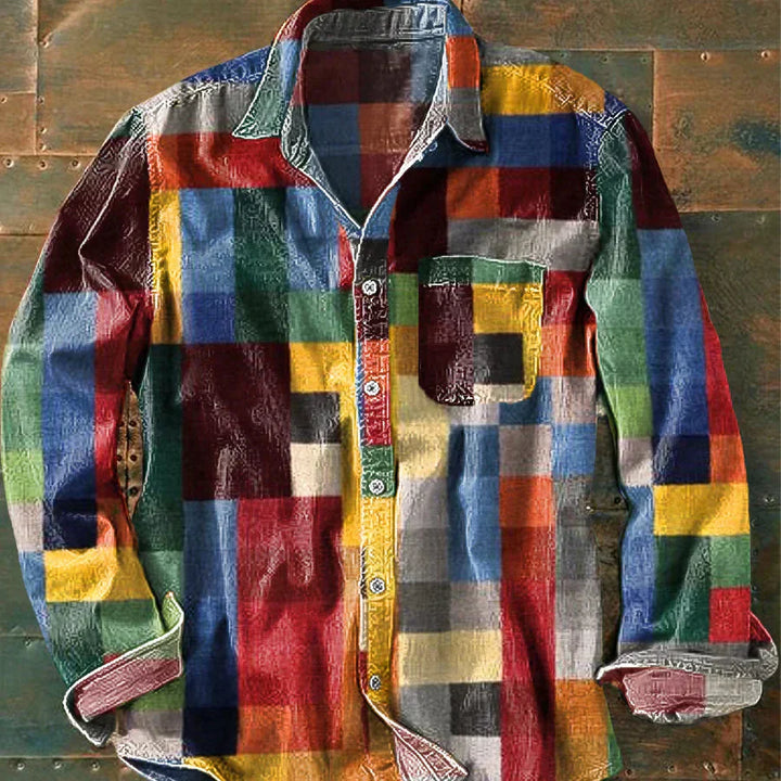 Spencer | Chemise unisexe à carreaux colorés