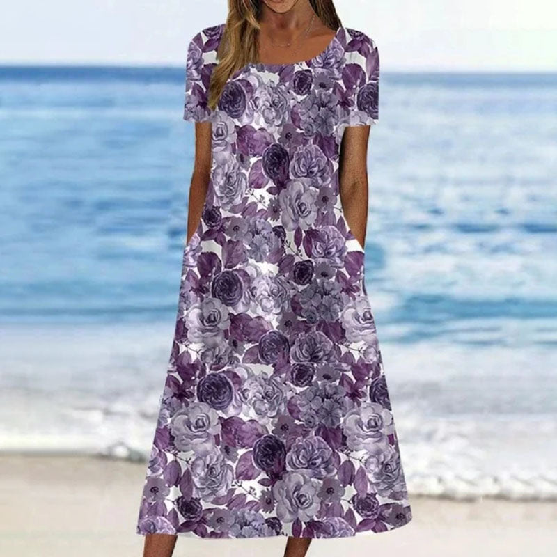 Robe Élégante À Imprimé Floral