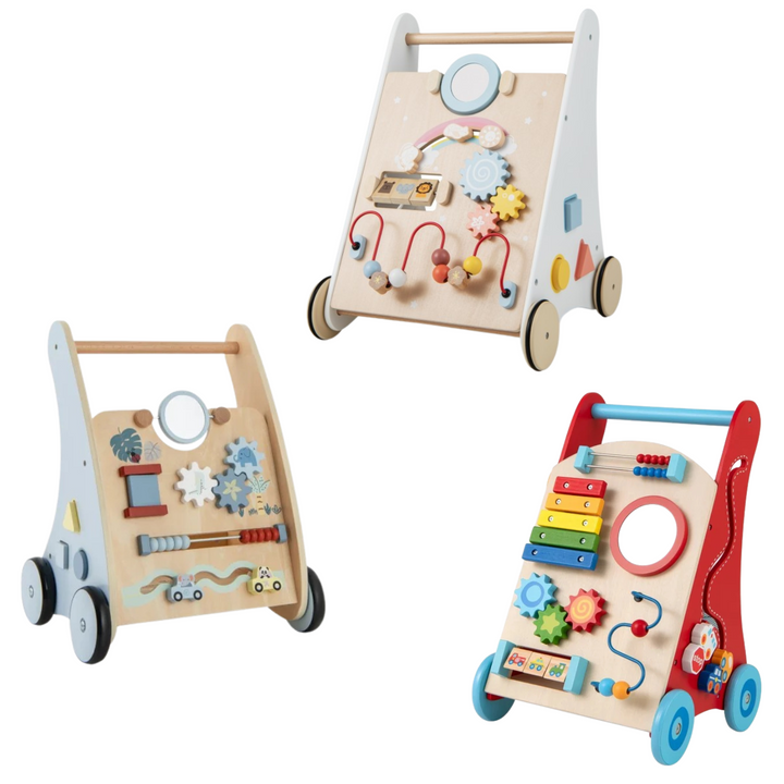 Trotteur en Bois Pour Bébé | Tableau d'Activités
