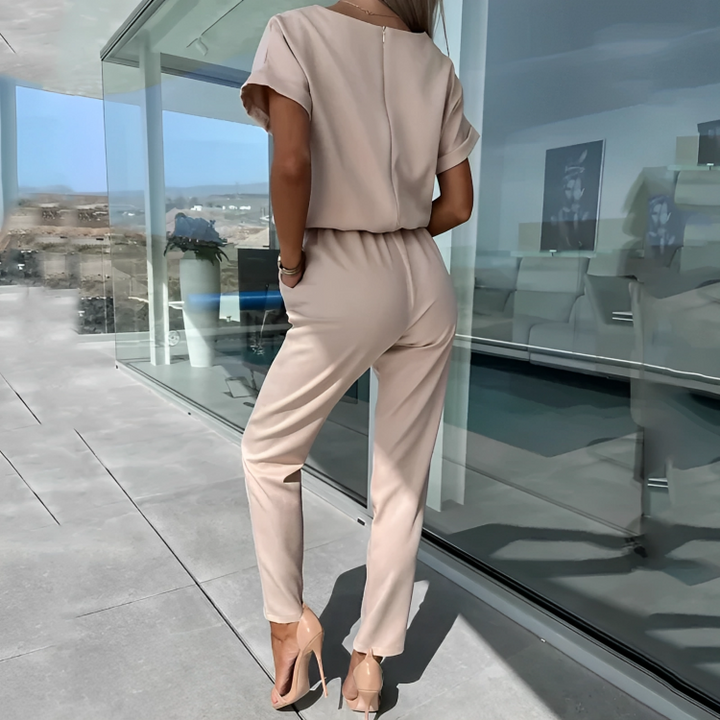 Combinaison Femme Élégante à Manches Courtes | Chic & Polyvalente