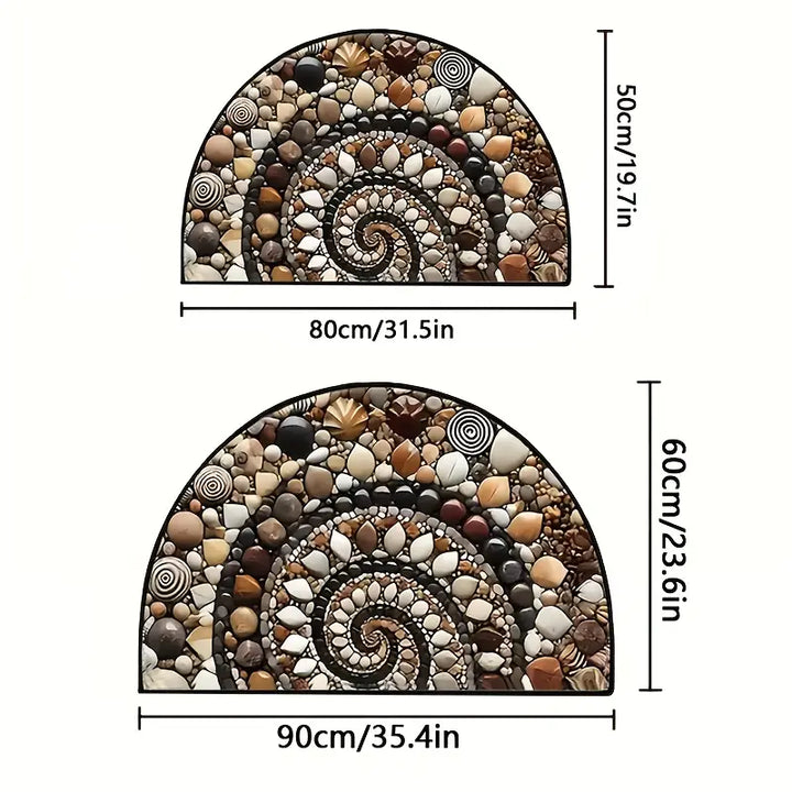 Door Mat | Pebble and Seashell Design