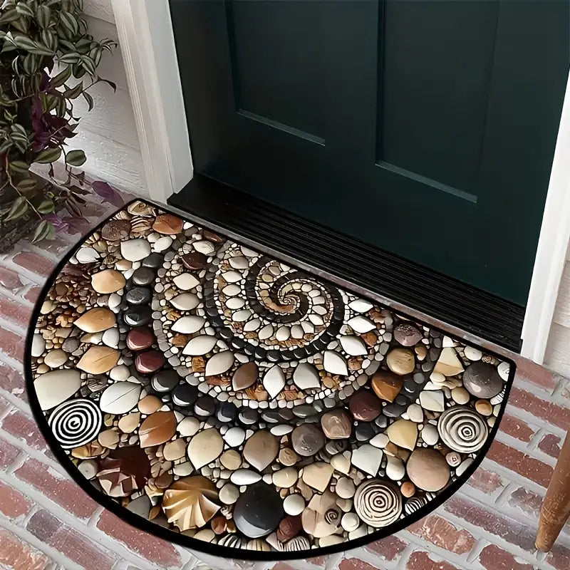 Door Mat | Pebble and Seashell Design