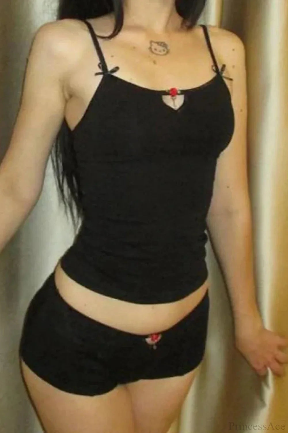 Ensemble de débardeur court et short de pyjama pour femmes