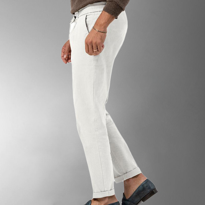 Pantalon élégant en lin pour homme | Coupe confortable