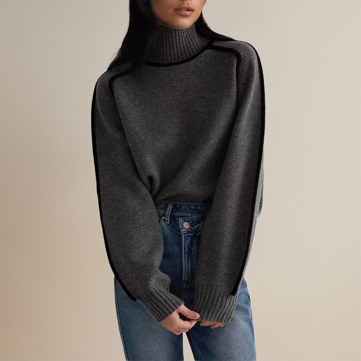 Pull À Col Roulé Confortable Et Extensible Pour Femmes | Chaleureux