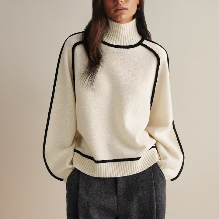 Pull À Col Roulé Confortable Et Extensible Pour Femmes | Chaleureux